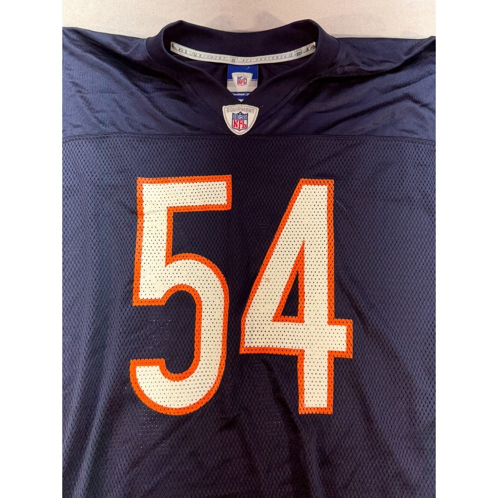 Reebok Chicago Bears Brian Urlacher On Field Jersey Size XXL BLue - Picture 7 of 10